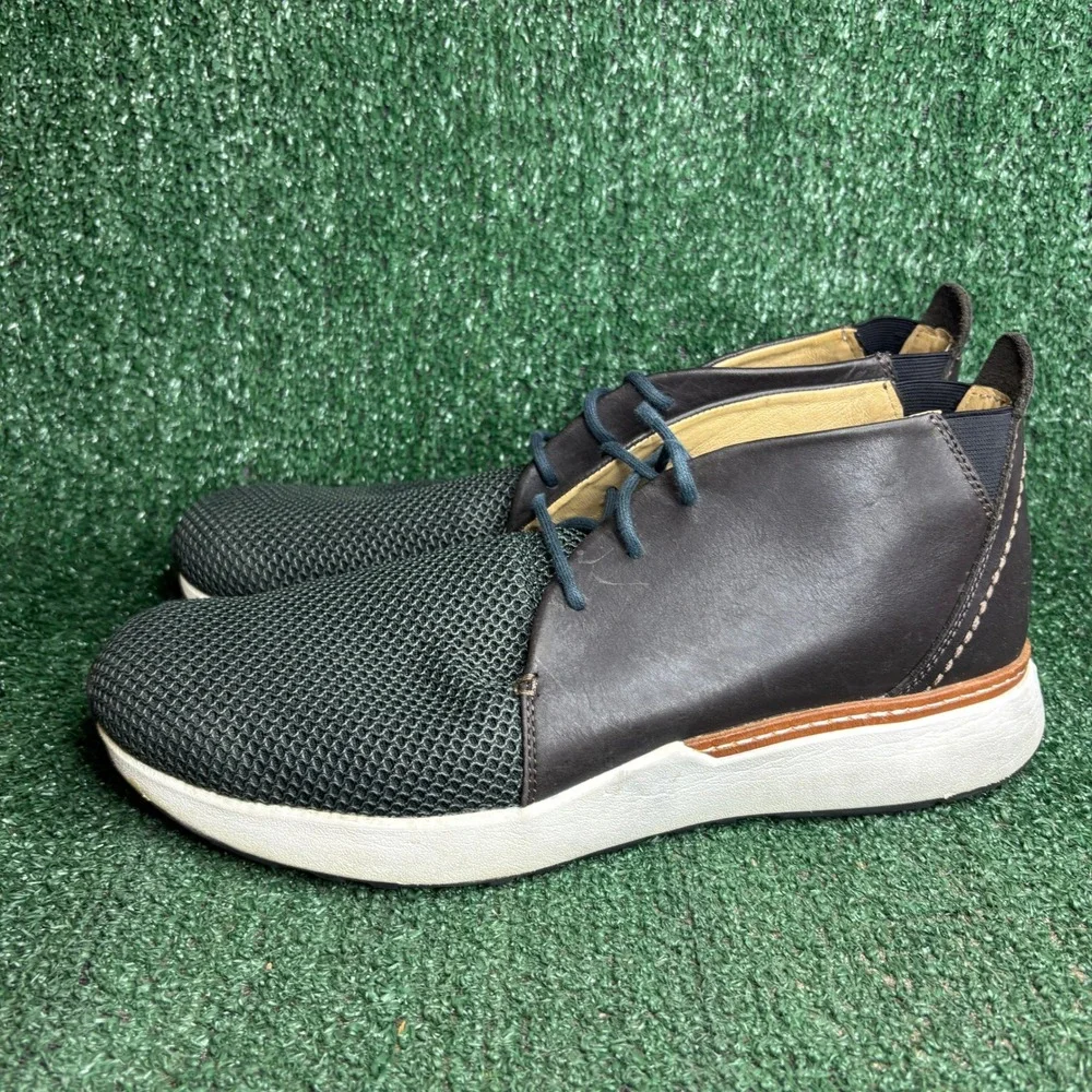 Tsubo Yobo Chukka Leather Mesh Hybrid Comfort Sneakers Brown White Mens Size 13